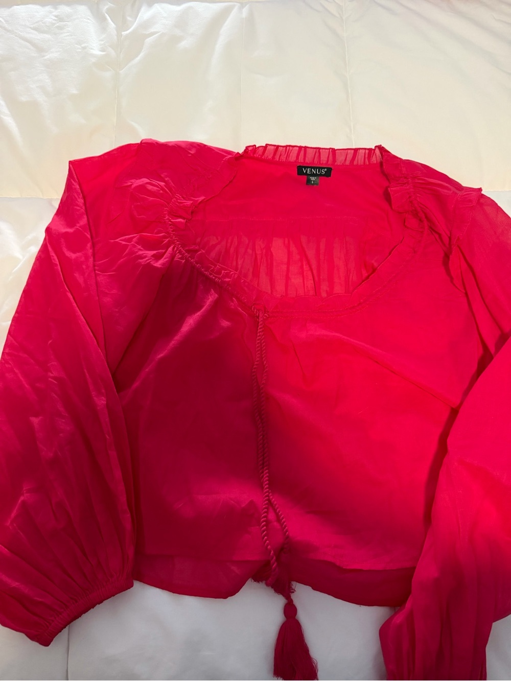 Venus Hot Pink Long Sleeve Womens Top
